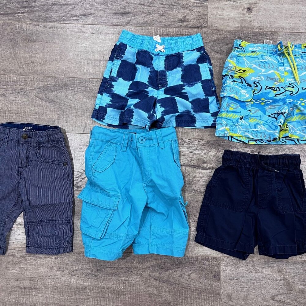 Lot Set of 5 Shorts and Swim Trunks Boys Toddlers ( 3T )